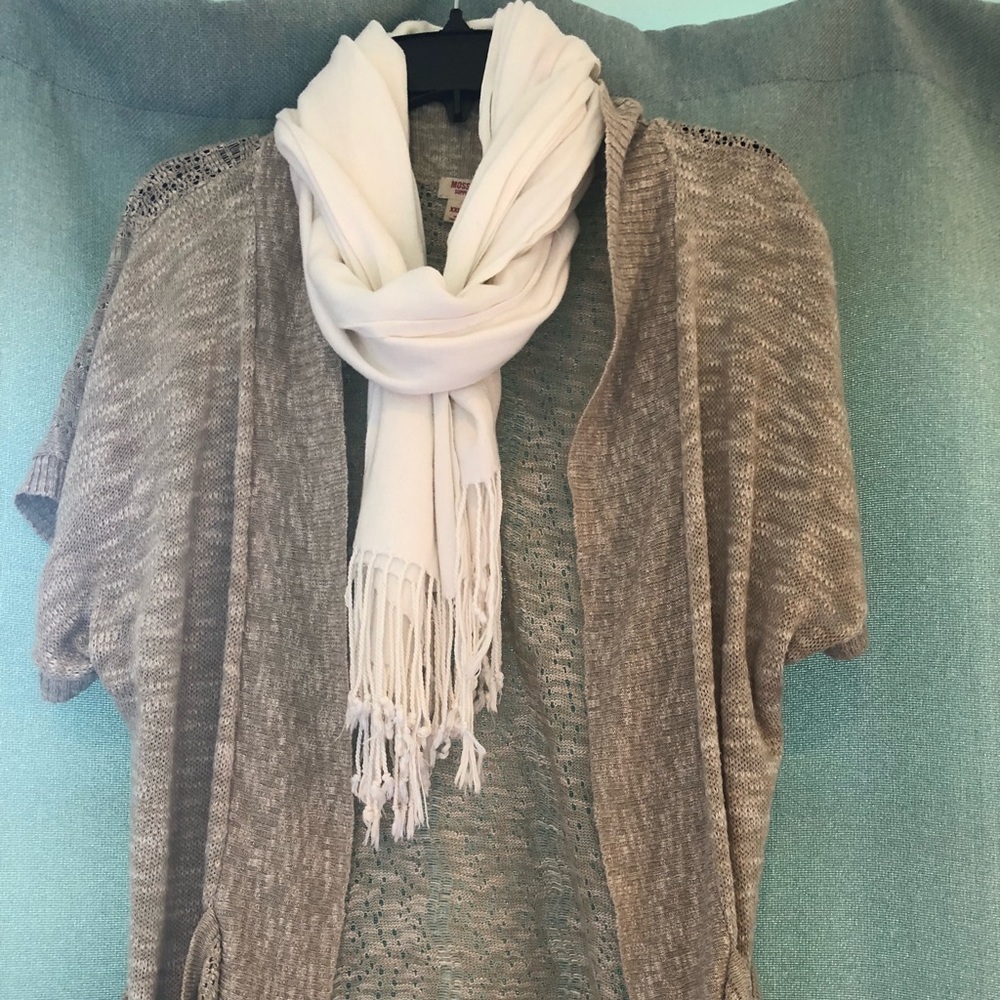 Shirt sleeve shrug sweater